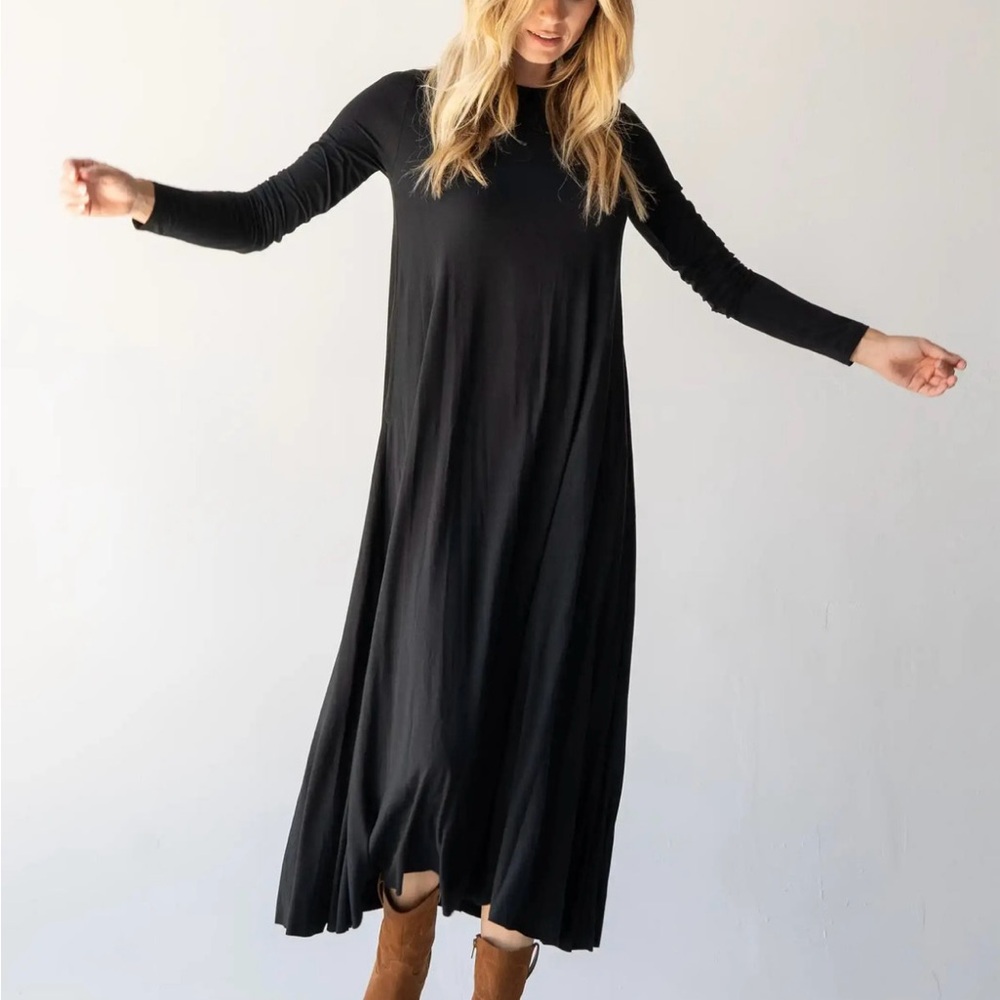 NATURAL LIFE Stevie Butter Soft  XL Long Sleeve Maxi Dress NWT